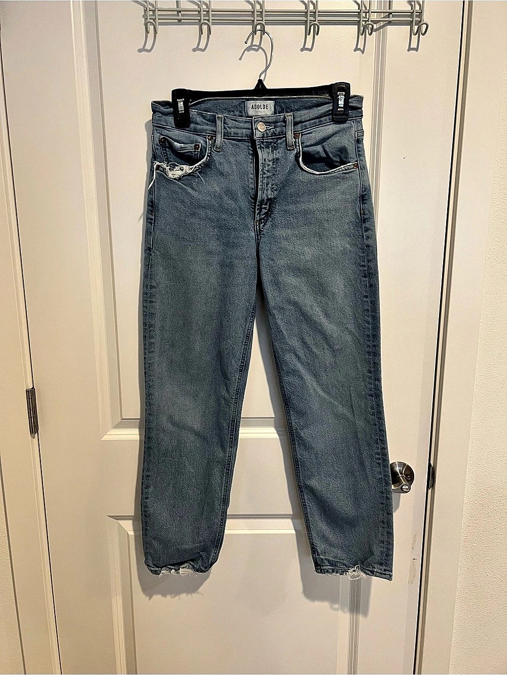 AGOLDE 90's Pinch Waist High Rise Straight Leg Jeans Blue Waist 26